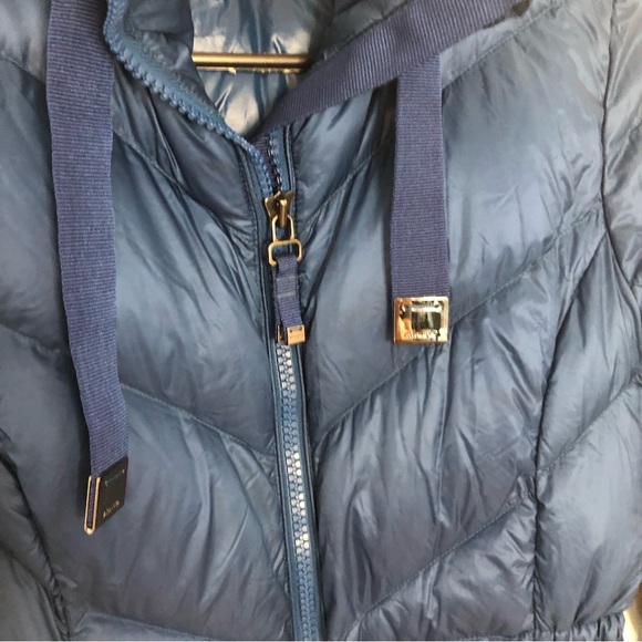 Athleta EUC Banner Peak Down Coat in peacock blue puffer jacket Fitted Sz XXS - Picture 9 of 16